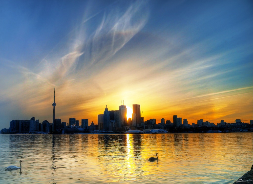 Toronto Sunset jigsaw puzzle in Great Sightings puzzles on TheJigsawPuzzles.com